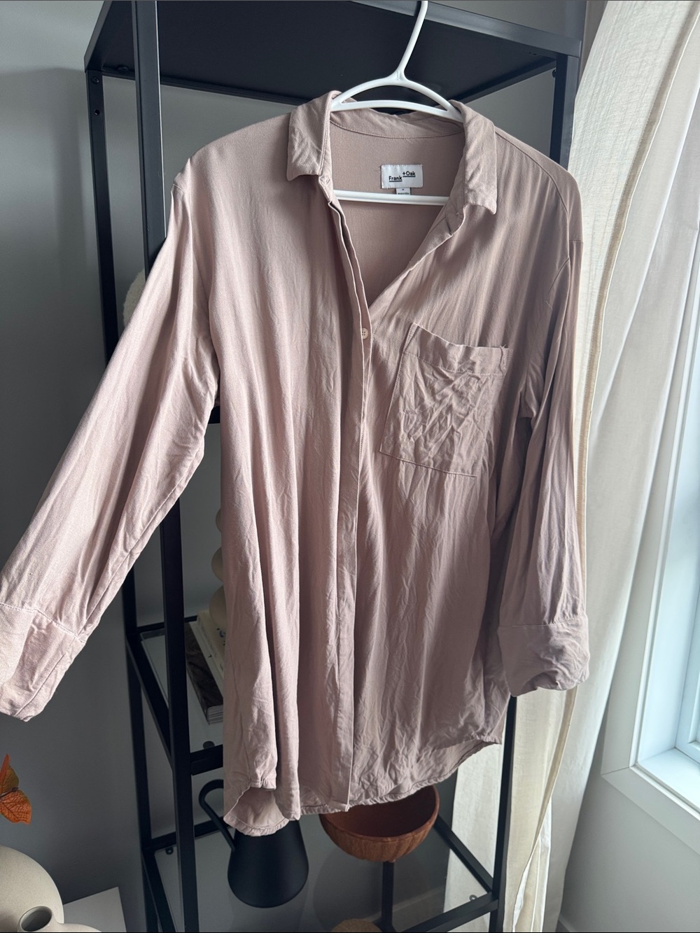 Frank & Oak Dusty Rose Button-Down Shirt